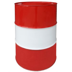 Beczka stalowa metalowa TH 216.5L z rowkami  korki 3/4 i 2 w wieku - CZERWONO-BIAŁA MIX 1