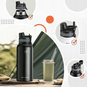 RockBros Bidon termiczny Rockbros 35210029002 rowerowy na napoje 650 ml - czarny 4