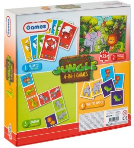 Gra rodzinna 4 w 1 Dżungla 2