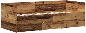 vidaXL Daybed Stare drewno Drewno inżynieryjne 90 x 190 cm Solidny 3