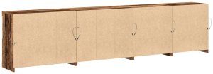 vidaXL Barek z lampkami LED Stare Drewno 283x37x67 cm Drewno inżynieryjne 7