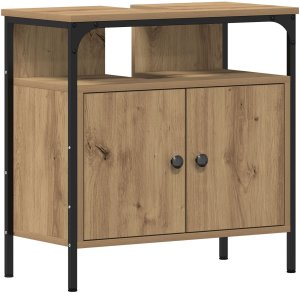 Zestaw toaletki vidaXL 3-częściowy z wędzonego dębu z materiałów drewnopochodnych 5