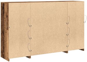 vidaXL Bufet z lampkami LED Stare drewno 163x37x100 cm Drewno inżynieryjne, Bufet z lampkami LED Stare drewno 41x37x100 cm 8