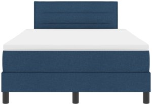 vidaXL Łóżko Box Spring z Materacem Granatowym 120x200 cm Tkanina 7