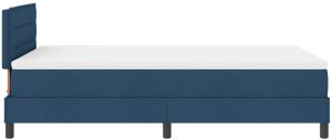 vidaXL Łóżko Box Spring z Materacem Granatowym 120x200 cm Tkanina 8