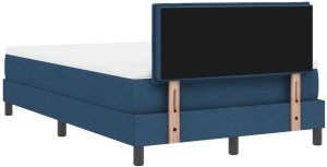 vidaXL Łóżko Box Spring z Materacem Granatowym 120x200 cm Tkanina 9
