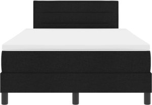 vidaXL Łóżko Box Spring z materacem czarne 120x200 cm tkanina 8