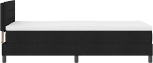 vidaXL Łóżko Box Spring z materacem Czarne 100x200 cm Tkanina 8