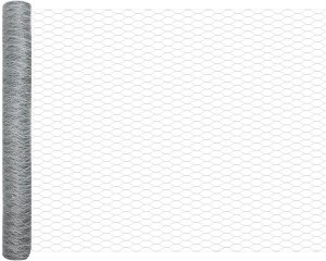 vidaXL Słupki ogrodzeniowe 10 sztuk U-Channel 120 cm Stal ocynkowana, Ogrodzenie heksagonalne 1,2 x 10 m Stal ocynkowana 5