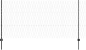 vidaXL Słupy ogrodzeniowe 22 szt. U-Channel Szare 120 cm Stalowe, Ogrodzenie Hexagon Szare 1.2x100 m Stalowe 6