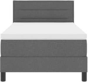 vidaXL Łóżko z materacem ciemnoszare 100x200 cm materiał 7