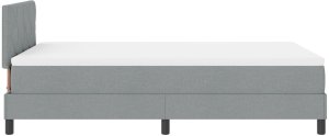 vidaXL Łóżko sprężynowe z materacem Jasnoszary 120x190 cm Tkanina 9