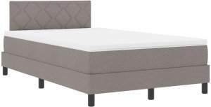 vidaXL Łóżko skrzyniowe z materacem taupe 120x200 cm Tkanina 3