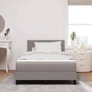 vidaXL Łóżko skrzyniowe z materacem taupe 120x200 cm Tkanina 5