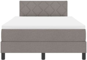 vidaXL Łóżko skrzyniowe z materacem taupe 120x200 cm Tkanina 8
