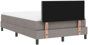 vidaXL Łóżko skrzyniowe z materacem taupe 120x200 cm Tkanina 10
