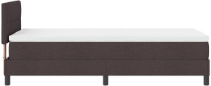 vidaXL Łóżko Box Spring z materacem ciemny brąz 90x200 cm tkanina 9