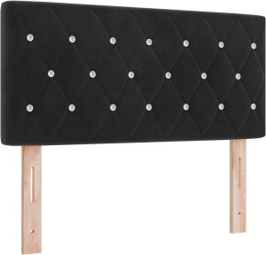 Łóżko Box Spring z materacem vidaXL Czarne 100x200 cm Aksamitne 6