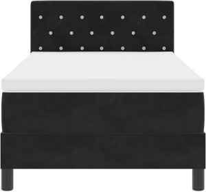 Łóżko Box Spring z materacem vidaXL Czarne 100x200 cm Aksamitne 7