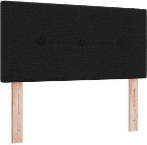 vidaXL Łóżko sprężynowe z materacem czarne 120x200 cm tkanina 7