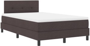 vidaXL Łóżko Box Spring z materacem Brązowe 120x190 cm Tkanina 3