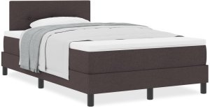 vidaXL Łóżko Box Spring z materacem Brązowe 120x190 cm Tkanina 4