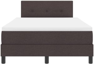 vidaXL Łóżko Box Spring z materacem Brązowe 120x190 cm Tkanina 8