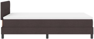 vidaXL Łóżko Box Spring z materacem Brązowe 120x190 cm Tkanina 9