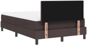 vidaXL Łóżko Box Spring z materacem Brązowe 120x190 cm Tkanina 10
