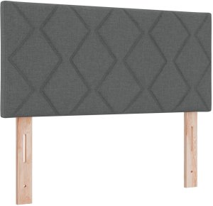 vidaXL Łóżko Boksowe z Materacem Ciemnoszarym 90x190 cm 7