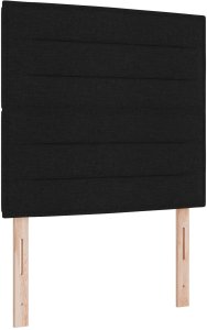 vidaXL Łóżko z pojemnikiem z materacem czarne małe podwójne z tkaniny 3