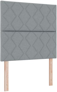 vidaXL łóżko typu box spring z materacem jasnoszary półtorakowy tkanina 3