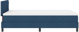 vidaXL Łóżko typu box spring z materacem Niebieskie 120x200 cm Tkanina 9