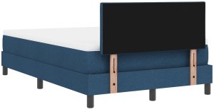 vidaXL Łóżko typu box spring z materacem Niebieskie 120x200 cm Tkanina 10