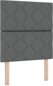 vidaXL Łóżko z materacem Ciemnoszare 80x200 cm Tkanina 3