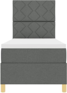 vidaXL Łóżko z materacem Ciemnoszare 80x200 cm Tkanina 8