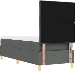 vidaXL Łóżko z materacem Ciemnoszare 80x200 cm Tkanina 10