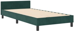 vidaXL Rama łóżka ciemnozielona 100x200 cm welur 3