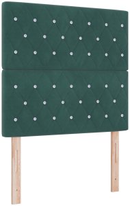 vidaXL Rama łóżka ciemnozielona 100x200 cm welur 7