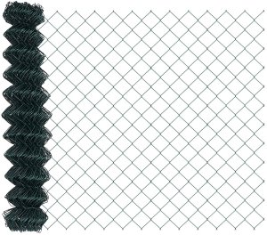 vidaXL Ogrodzenie z siatki ogniwowej z 7 słupkami 1x10 m ze stali ocynkowanej zielonej 5