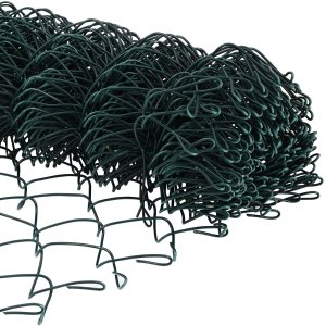 vidaXL Ogrodzenie z siatki ogniwowej z 7 słupkami 1x10 m ze stali ocynkowanej zielonej 9