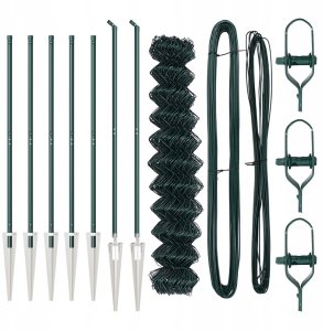 vidaXL Ogrodzenie z siatki ogniowej z 7 kotwami 1x10 m ze stali galwanizowanej 2