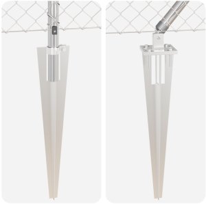 vidaXL Siatka Ogrodzeniowa z 7 Słupkami Kotwicznymi 1.6x10 m Stal Ocynkowana 5