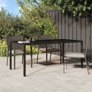 vidaXL Stół jadalniany Brązowy 190x90x75 cm Polirattan 4
