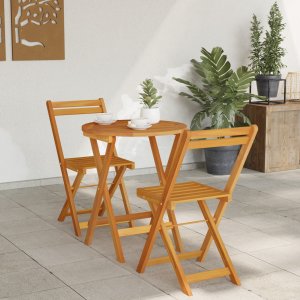 vidaXL 3-częściowy Składany Zestaw Bistro Drewno Akacjowe 2