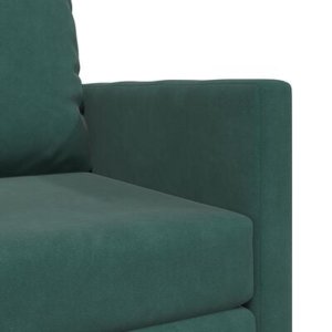 vidaXL Kanapa łóżko 2-w-1 Ciemnozielony 74x77x81 cm Welur 10