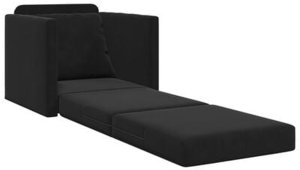 vidaXL Sofa Łóżko 2w1 Czarna 74x77x81 cm Aksamit 6