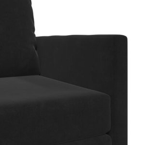 vidaXL Sofa Łóżko 2w1 Czarna 74x77x81 cm Aksamit 10