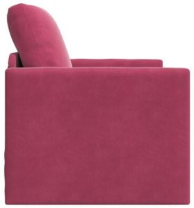 vidaXL Sofa Łóżko 2-w-1 Czerwony Wino 74x77x81 cm Aksamit 8