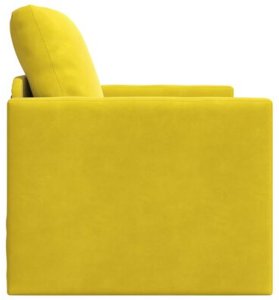 vidaXL Sofa Łóżko 2-w-1 Ciemnożółty 74x77x81 cm Welur 8